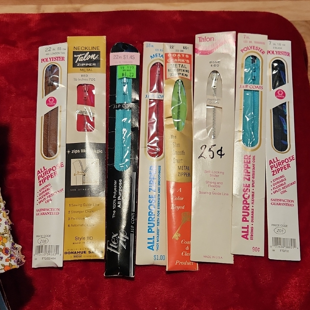 Vintage Zippers For Sewing